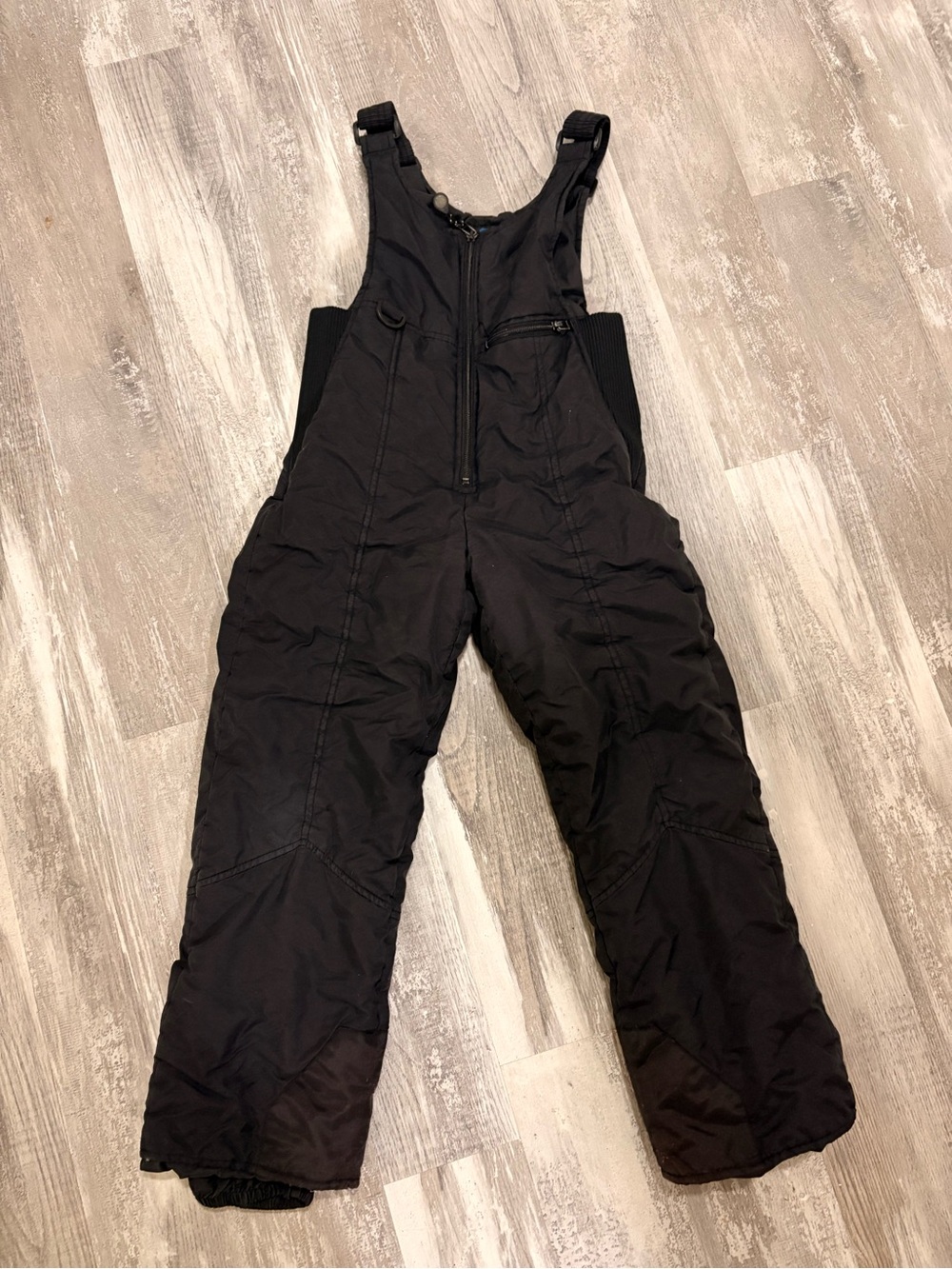 Black Insulated Snow Bib Pants